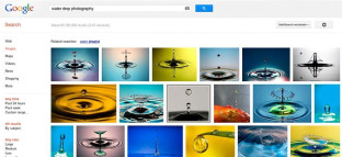 Water droplet photography