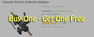 Calumet Swivel Umbrella Adapter – buy 1 get 1 free
